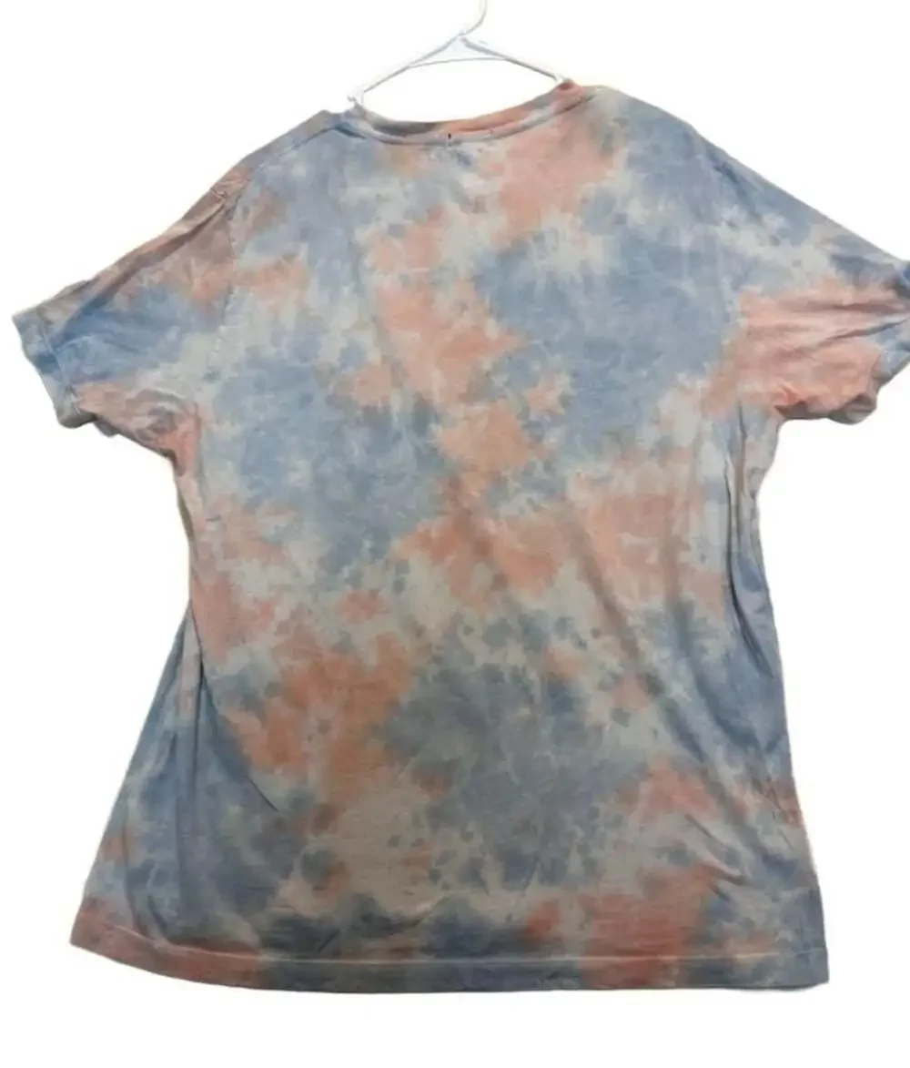 True Religion Brand Jeans Tie-Dye Short Sleeve Center Logo T-Shirt Size L